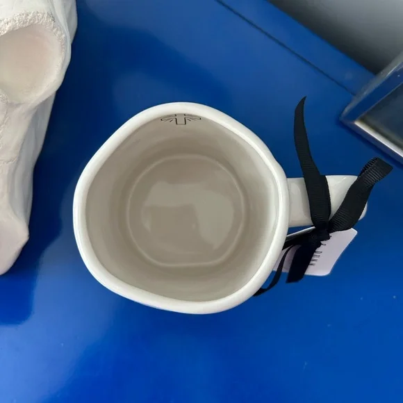 Rae Dunn Blue Flower Pattern Floral Jesus Loves Me Mug - Picture 4 of 7